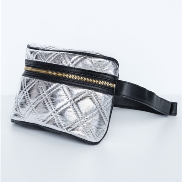 GALAXY QUILTED LEATHER WAIST BAG silver - Picture 6 of 7